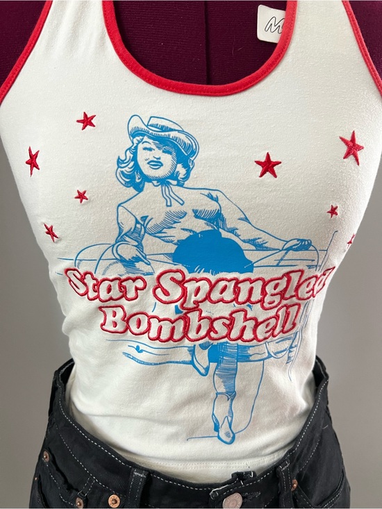 Target Tops - Target Star Spangled Bombshell Halter Neck Top, Sz S